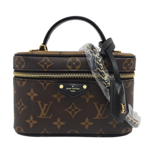 Vanity Chain Pouch Monogram Coated Canvas Brown