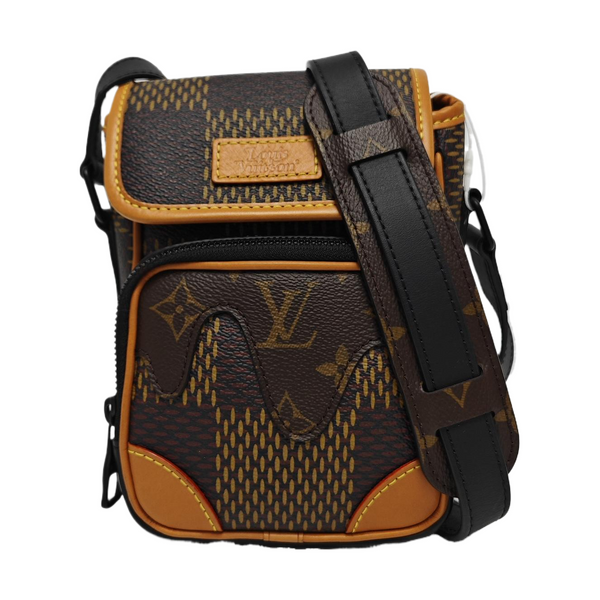 AMAZON Nano Damier Ebene Coated Canvas Brown