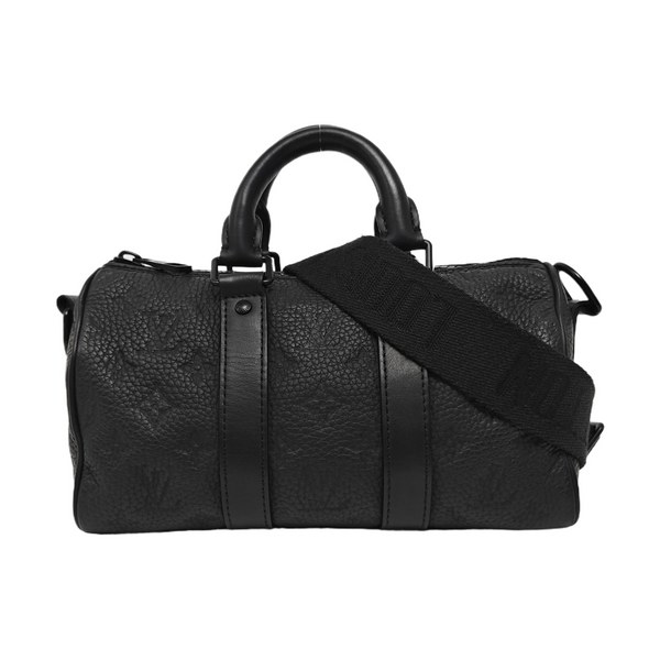 KEEPALL 25 Monogram Calfskin Black