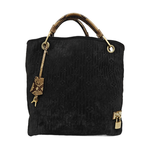 WHISPER GM Monogram Suede Black