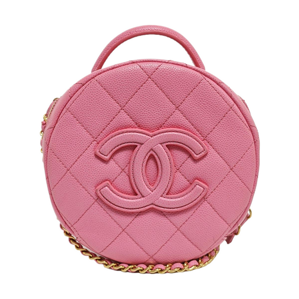 Quilted Grained Calfskin Pink