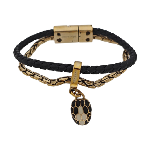 SERPENTI Brass Black Bangle