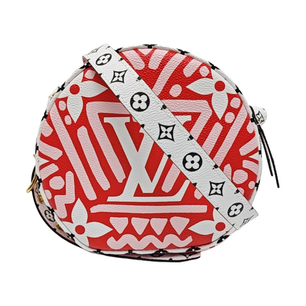 BOITE CHAPEAU PM Coated Canvas Red
