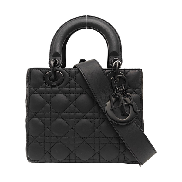 Lady Dior Small Cannage Calfskin Black