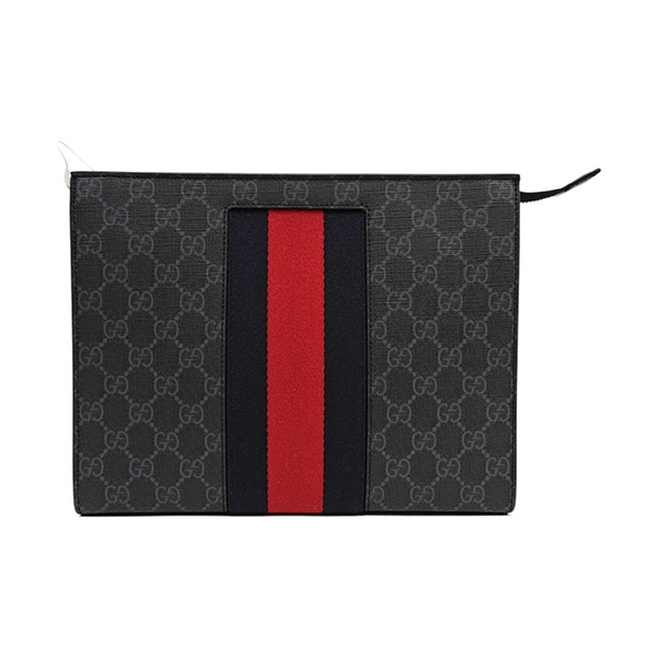 GG Supreme Monogram Coated Canvas Gray