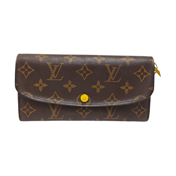 EMILIE Monogram Coated Canvas Brown Wallet