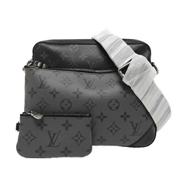 TRIO Monogram Coated Canvas Gray