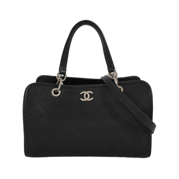 Quilted Grained Calfskin Black
