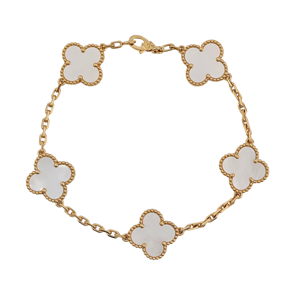 Vintage Alhambra 18k Gold Bracelet