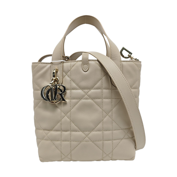 Toujours Small Cannage Calfskin Beige