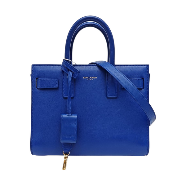 SAC DE JOUR Nano Calfskin Blue