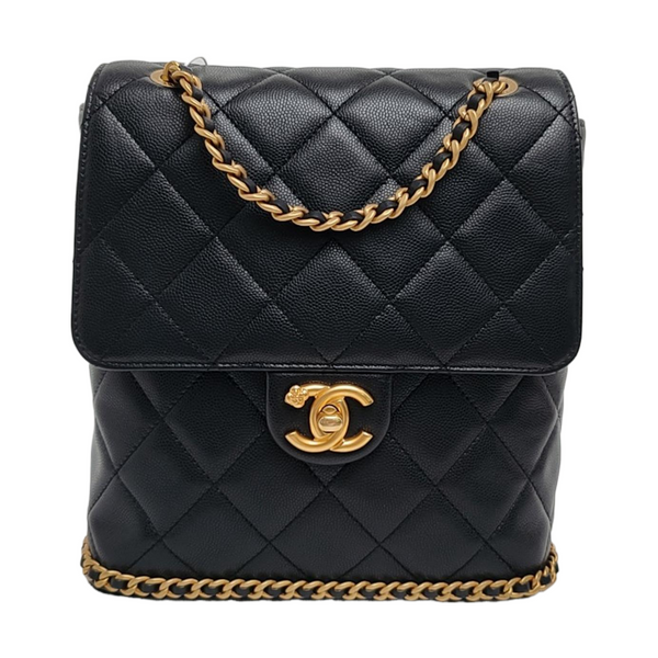 Quilted Grained Calfskin Black