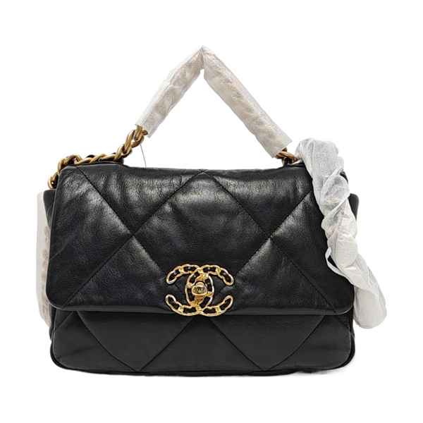 CHANEL 19 Small Quilted Lambskin Black