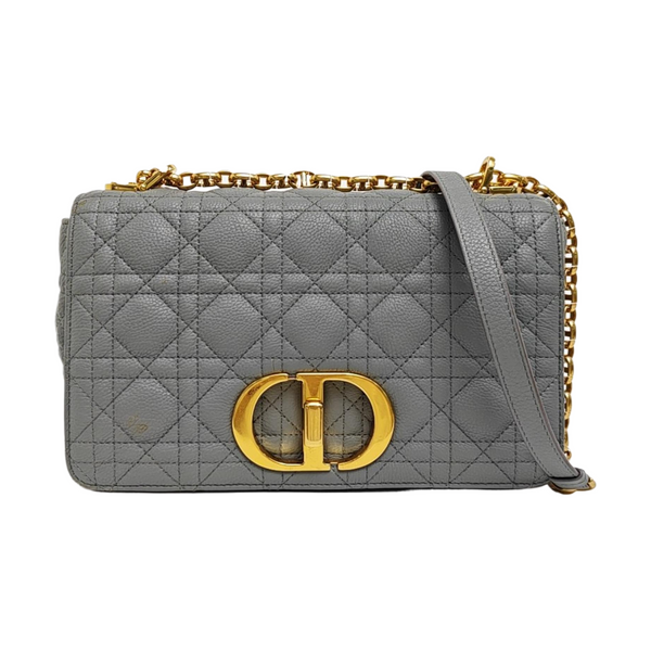 Dior Caro Medium Cannage Calfskin Gray
