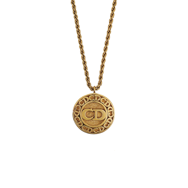 Twist Round Metal Gold Necklace