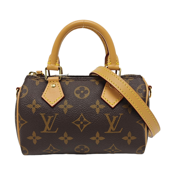 SPEEDY Nano Monogram lona revestida marrón