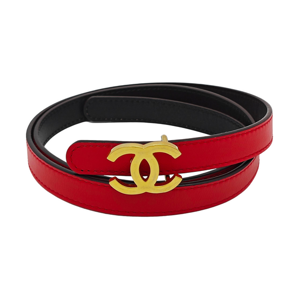 Leather Belt Red