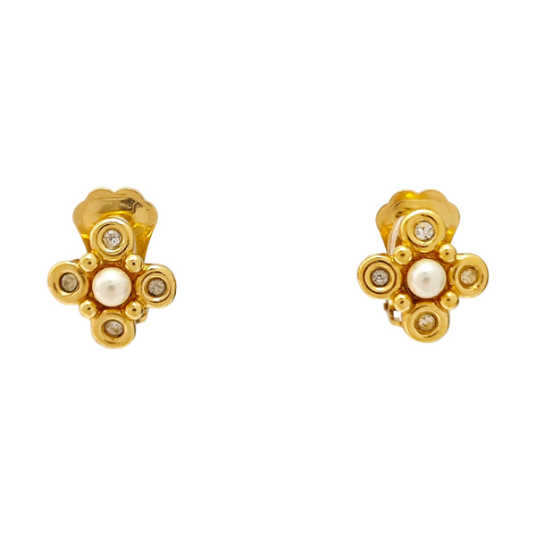 Metal Gold Clip On Earrings