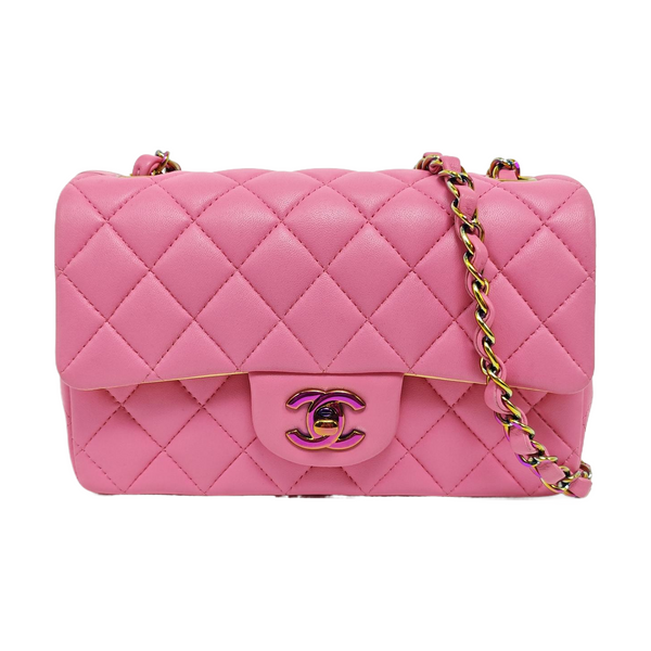 CLASSIC FLAP Mini Quilted Lambskin Pink