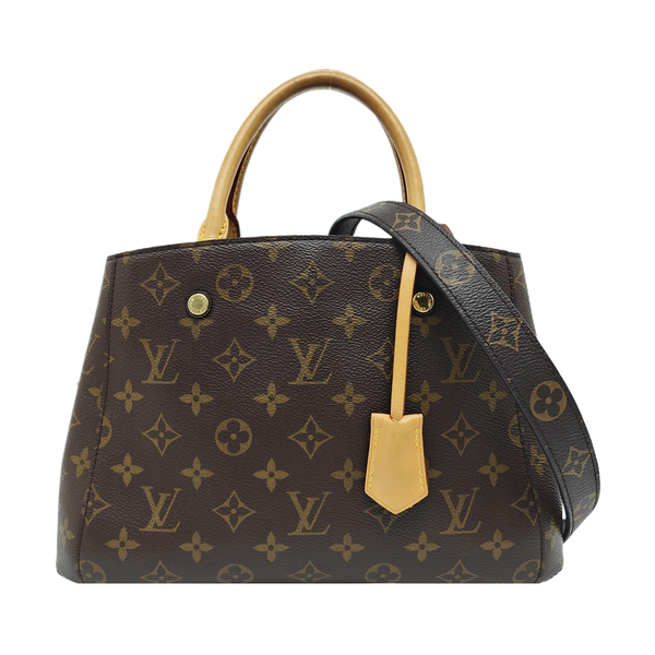 MONTAIGNE Monogram Coated Canvas Brown