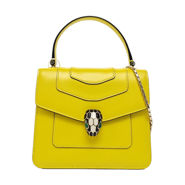SERPENTI FOREVER Small Quilted Calfskin Yellow