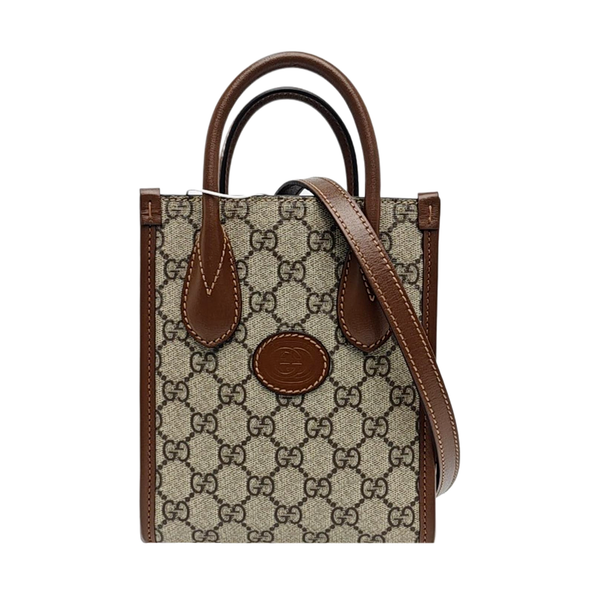 Retro Mini Monogram Coated Canvas Beige