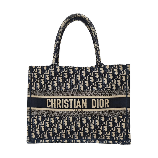 Book Tote Medium Oblique Canvas Blue