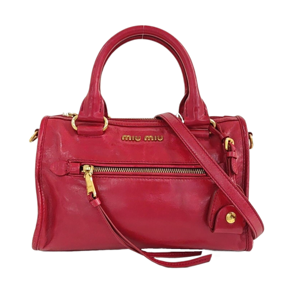 Calfskin Shoulder Bag Red
