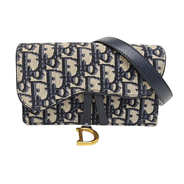 Saddle Mini Oblique Canvas Blue