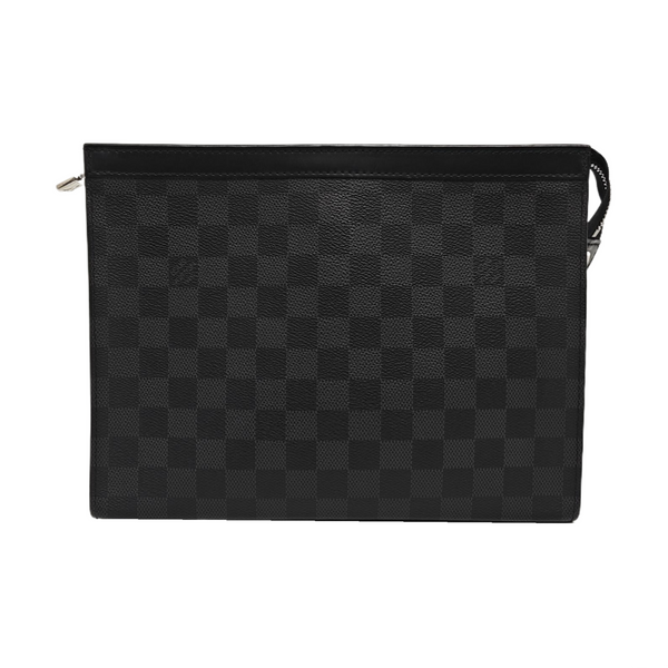 Pochette Voyag MM Damier Graphite Coated Canvas Gray