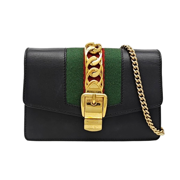 Sylvie Super Mini Calfskin Black