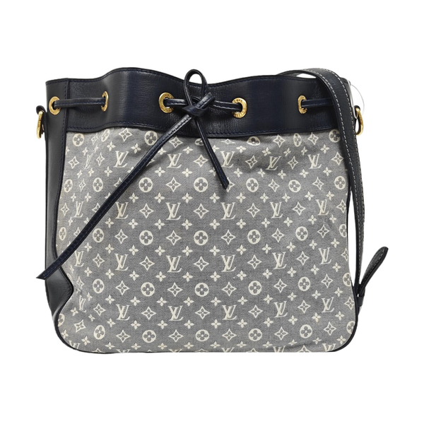 Monogram Denim Bucket Bag Gray