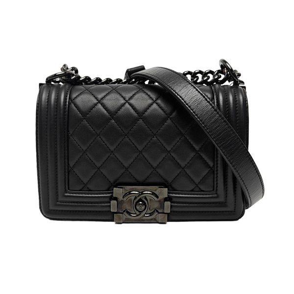 BOY CHANEL Small Quilted Lambskin Black