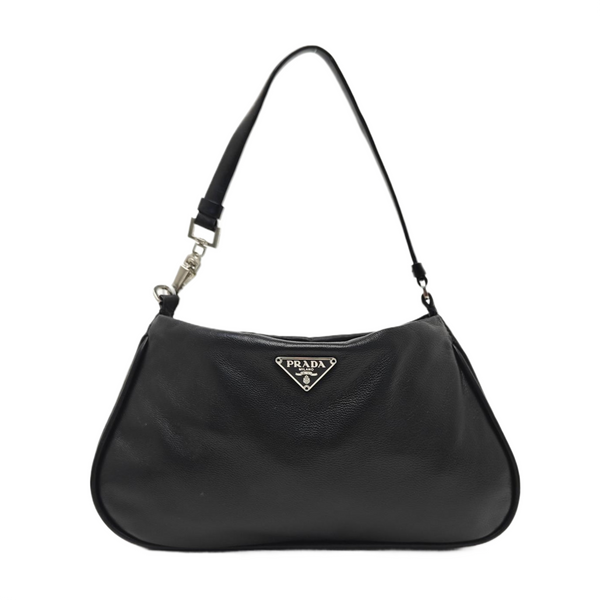 Lambskin Top Handle Bag Black