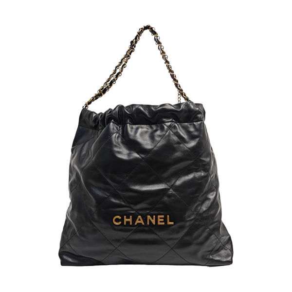 CHANEL 22 Medium Quilted Calfskin Black