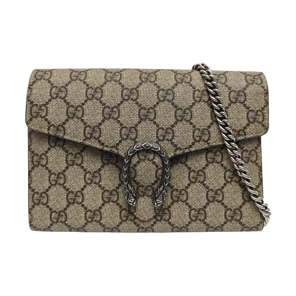 Dionysus Mini Monogram Coated Canvas Black