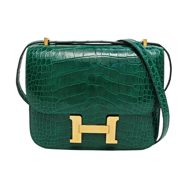 Constance 19 Shiny Porosus Crocodile Green