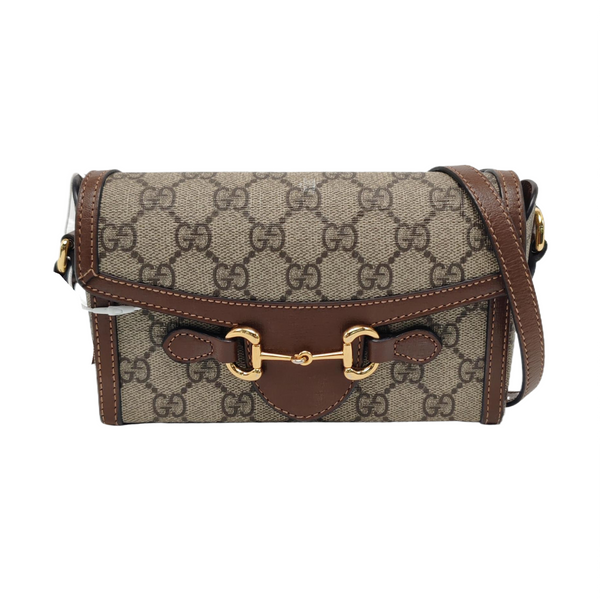 Horsebit 1955 Mini Monogram Coated Canvas Beige