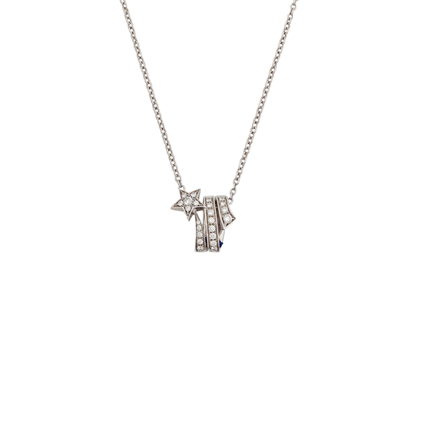 COMÈTE 18k White Gold Silver Necklace