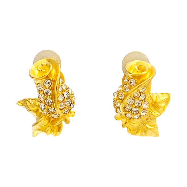 Metal Gold Clip On Earrings
