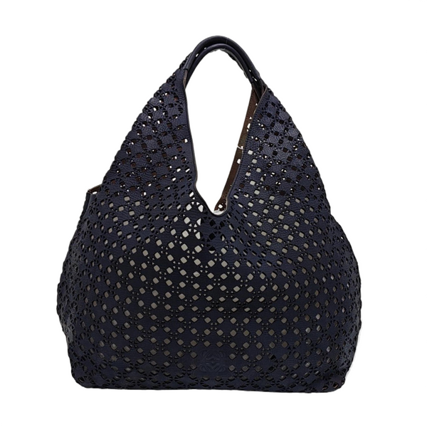 Calfskin Top Handle Bag Blue