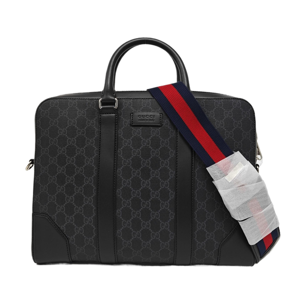 Monogram Coated Canvas Shoulder Bag Black