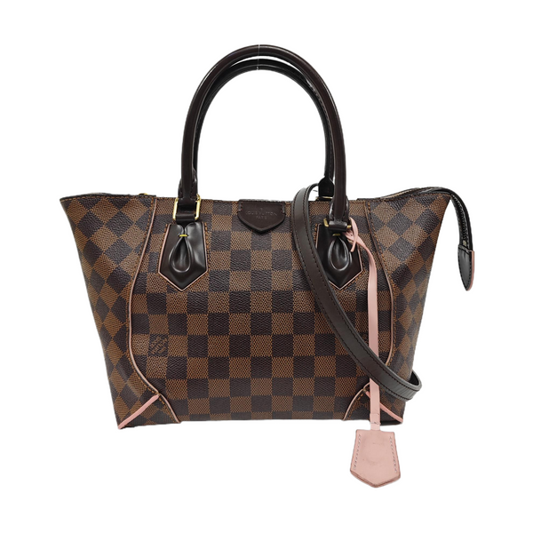 CAÏSSA PM Damier Ebene Coated Canvas Brown