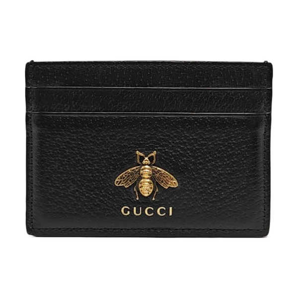 Animalier Calfskin Black Card Holder