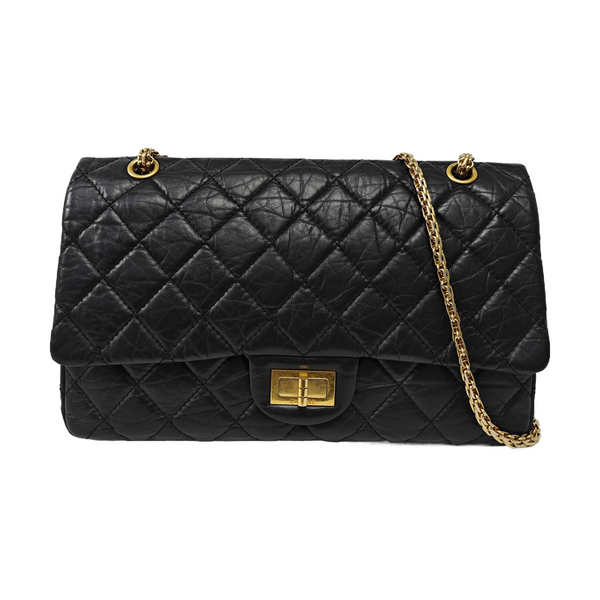 2.55 Maxi Quilted Calfskin Black