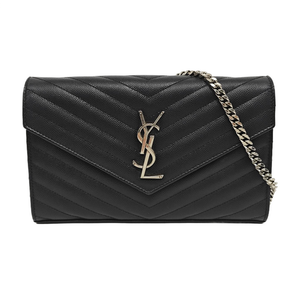 MONOGRAM Medium Chevron Calfskin Black