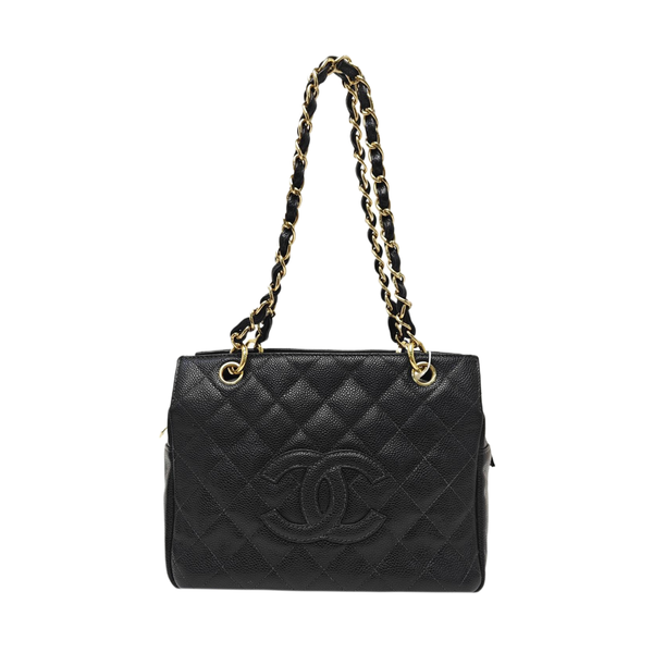 CHANEL PETITE Quilted Grained Calfskin Black