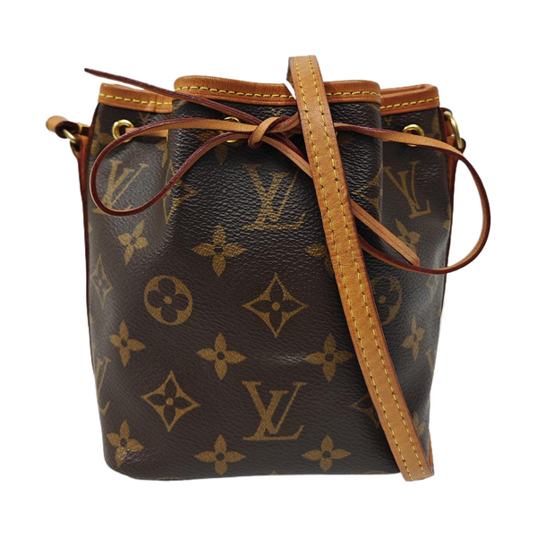 NÉONOÉ Nano Monogram Coated Canvas Brown