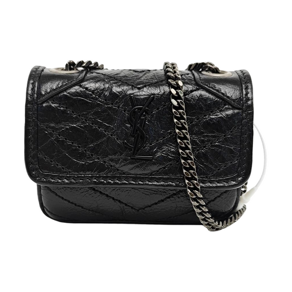 NIKI Chevron Calfskin Black