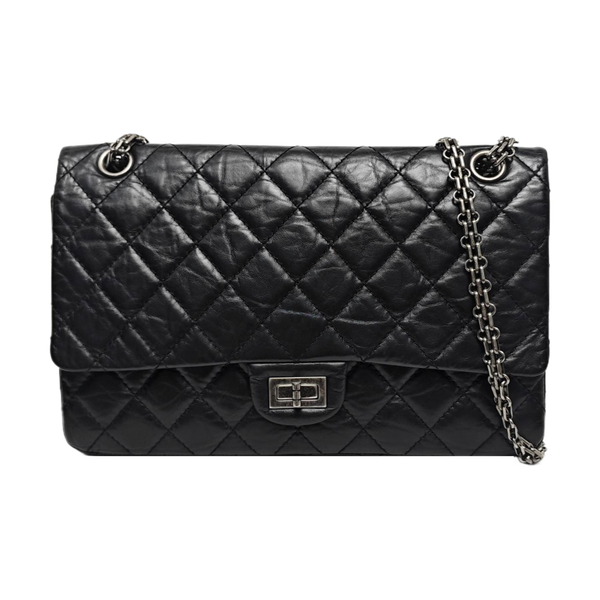 2.55 227 (jumbo) Quilted Vintage Calf Black